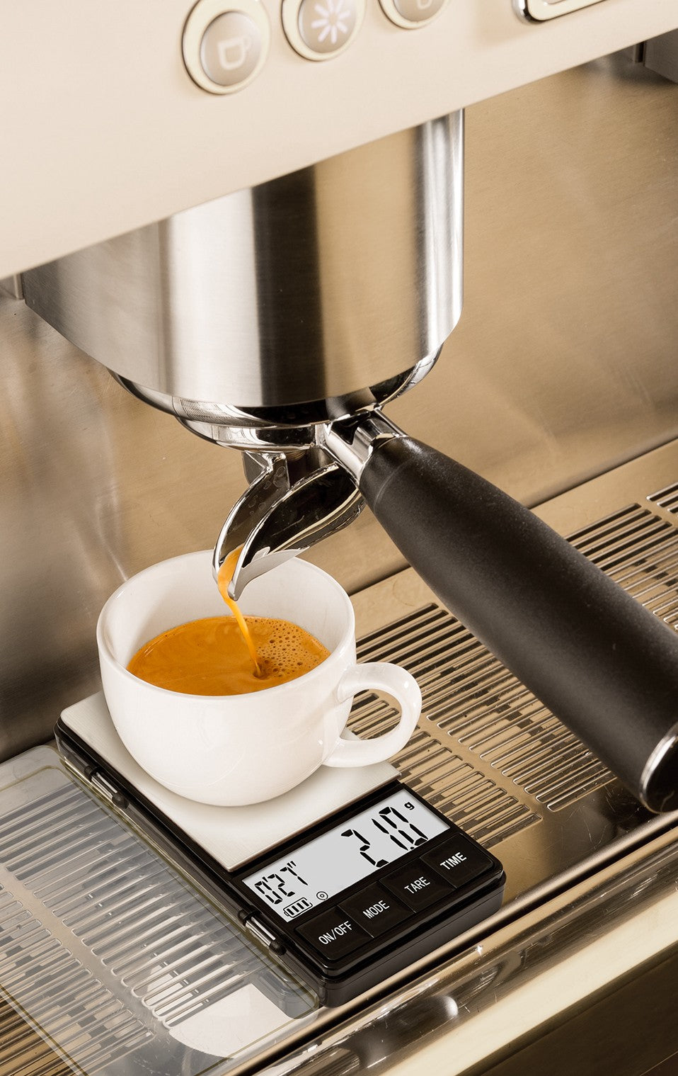 Espresso Waage mit Timer